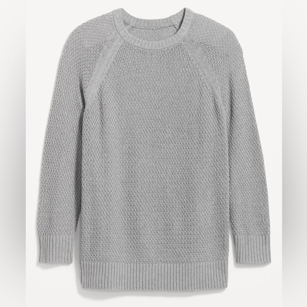 WRAP London Grey Crew Neck Organic Cotton Sweater US 12